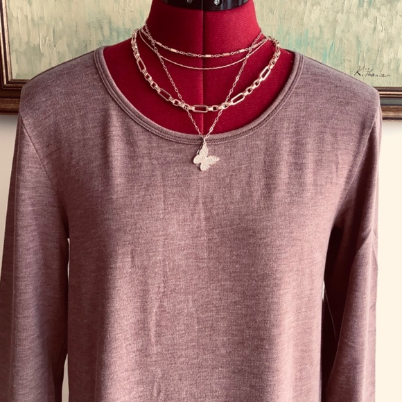 NWT Lolë Downtown tunic dress in maraschino heather size M - Picture 10 of 11